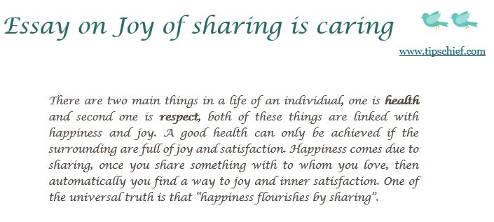 speech about sharing