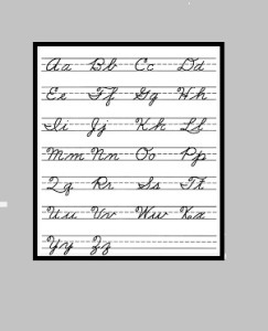 cursive handwriting sheet for kids