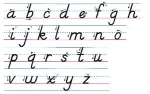 cursive writing sheet for children