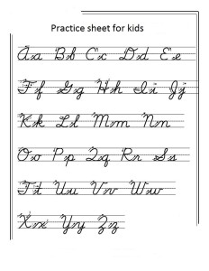 handwriting sheets for kids