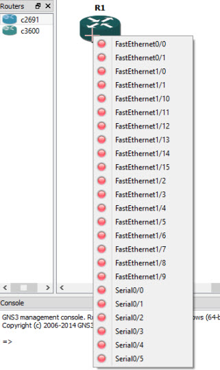 Cisco 2691 supported interface for gns3
