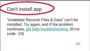 Error 24 play store